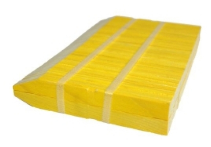 Etiquettes bois 10x1.5 cm - 100pc jaune